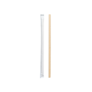 Econtainer ST08 220mm PLA Bagasse Individually wrapped Straw Compostable and Eco-friendly [100 pcs.]