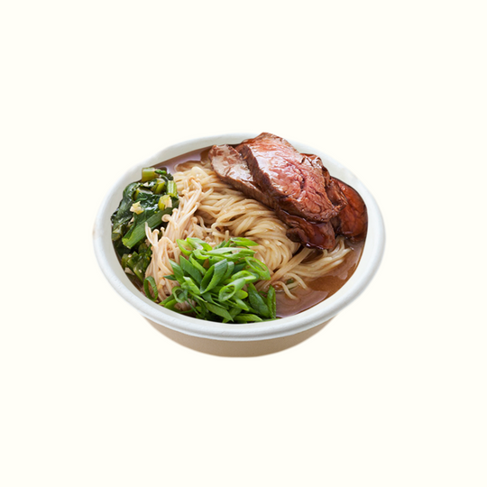 biodegradable bowl 875ml with noodles