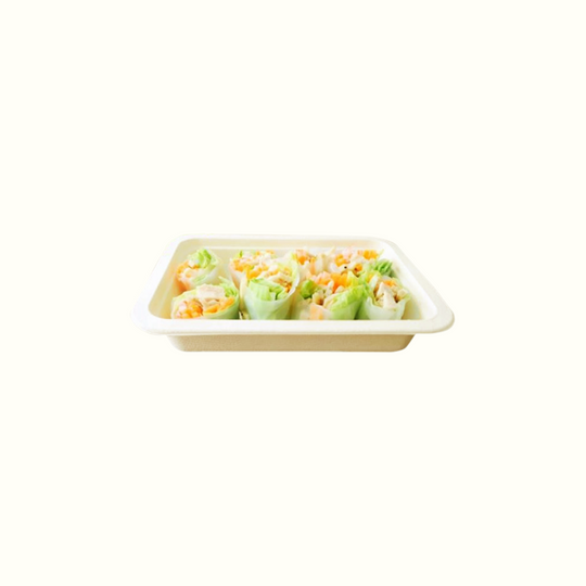 rectangle food tray 500ml with food