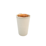 Econtainer C007 12oz Sugarcane Bagasse Coffee Cup Compostable and Eco-friendly Food Packaging [50 pcs.]