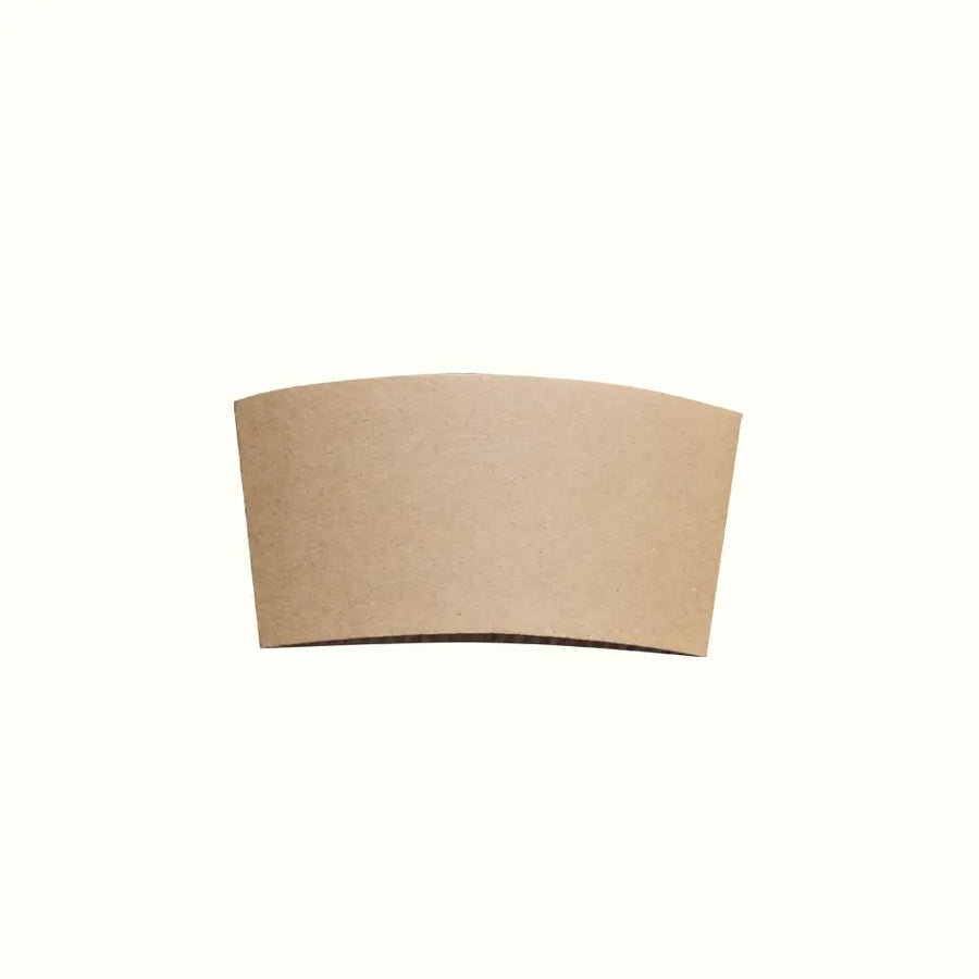 Econtainer CS01 Kraft Paper Cup Sleeve Compostable and Eco-friendly Food Packaging [100 pcs.]