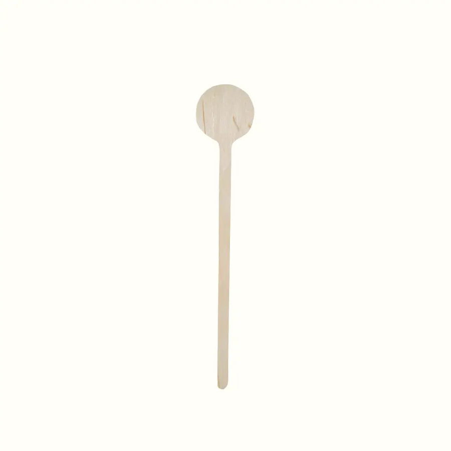 Econtainer WS01 Wooden Stirrer with Round Top Compostable and Eco-friendly Food Packaging [100 pcs.]