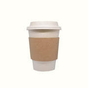 Econtainer CS01 Kraft Paper Cup Sleeve Compostable and Eco-friendly Food Packaging [100 pcs.]