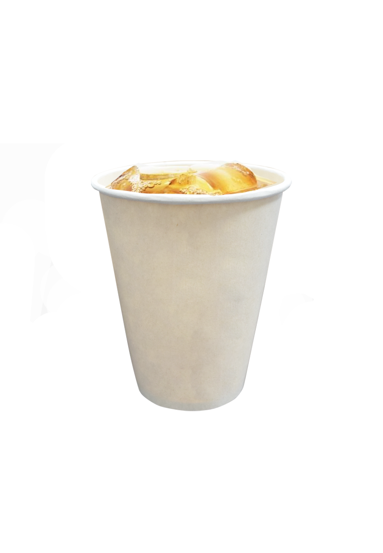 Econtainer C007 12oz Sugarcane Bagasse Coffee Cup Compostable and Eco-friendly Food Packaging [50 pcs.]