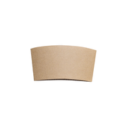 Econtainer CS01 Kraft Paper Cup Sleeve Compostable and Eco-friendly Food Packaging [100 pcs.]