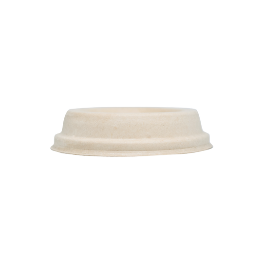 Econtainer FC07 Sugarcane Bagasse Cup Lid with Straw Hole Compostable and Eco-friendly [50 pcs.]