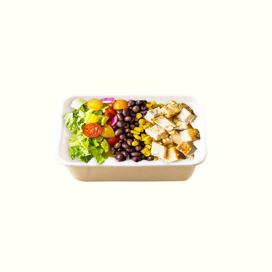 rectangle food tray 650ml with food