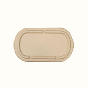 Econtainer T001 1000ml Sugarcane Bagasse Oval Tray Compostable and Eco-friendly Food Packaging [50 pcs.]